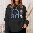 Read Because Books Are Brain Food Reading Rocks Literary Tee Sweatshirt Gifts for Her