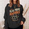 Read More Books Halloween Cute Ghost Boo Librarian Teacher For Men Women Kids Sweatshirt Gifts for Her