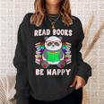 Read Books Be Happy Panda Literacy Reading Teacher Sweatshirt Gifts for Her Read Books Be Happy Panda Literacy Reading Teacher Sweatshirt Gifts for Her