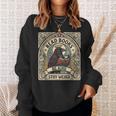 Read Books Be Kind Stay Weird Raven Tarot Reading Coffee Sweatshirt Gifts for Her