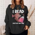 I Read Past My Bed Time Librarian Book Reading Anglerfish Sweatshirt Gifts for Her