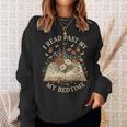 I Read Past My Bedtime Floral Book Lover Bookworm Sweatshirt Gifts for Her