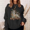 Read In Peace Skeleton Reading Book Halloween Bookish Sweatshirt Gifts for Her