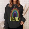 READ Rainbow Read Librarian Teacher Book Readers Reading Sweatshirt Gifts for Her