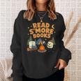 Read S'More Books Camping Outdoors Travel Campfire Smores Sweatshirt Gifts for Her