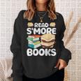 Read S'More Books Camping Reading Bookworm Book Lover Sweatshirt Gifts for Her