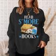 Read Smore Books Men Campfire Camping Camper Sweatshirt Gifts for Her