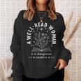 A Well Read Woman Book Lover Literary Quote Sweatshirt Gifts for Her