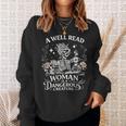 A Well Read Woman Is A Dangerous Creature Book Lover Sweatshirt Gifts for Her