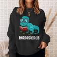 Readasaurus Reading Dinosaur Bookworm Book Reader Meme Sweatshirt Gifts for Her