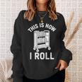 Reader Librarian Library This Is How I Roll Book Cart Meme Sweatshirt Gifts for Her