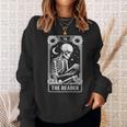 The Reader Tarot Card Book Lover Skeleton Reading Book Sweatshirt Gifts for Her