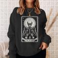 The Reader Tarot Card Books Skeleton Reading Book Sweatshirt Gifts for Her The Reader Tarot Card Books Skeleton Reading Book Sweatshirt Gifts for Her