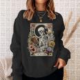 The Reader Tarot Card Skeleton Reading Book Sweatshirt Gifts for Her