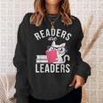 Readers Are Leaders Book Reading Sweatshirt Gifts for Her Readers Are Leaders Book Reading Sweatshirt Gifts for Her