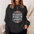 Readers Make Leaders Saying Book Lovers Sweatshirt Gifts for Her