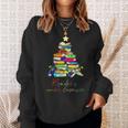 Reading Around The Christmas Tree Books Family Readers Xmas Sweatshirt Gifts for Her