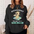 Reading Books Bookworm I Am a Book Dragon Sweatshirt Gifts for Her