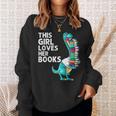 Reading Books For Girl Kids Bookworm Story Reader Sweatshirt Gifts for Her