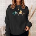 Reading Cat Heartbeat Book & Cat Lover Sweatshirt Gifts for Her Reading Cat Heartbeat Book & Cat Lover Sweatshirt Gifts for Her