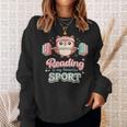 Reading Is My Favorite Sport Cute Owl Book Lover Sweatshirt Gifts for Her
