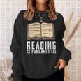 Reading Fundamental Books Lover Bookworm Reader Literature Sweatshirt Gifts for Her