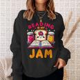Reading Is My Jam Book Lover Kids Teacher Sweatshirt Gifts for Her