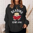Reading Is My Jam Pun Book Lover & Reading Sweatshirt Gifts for Her Reading Is My Jam Pun Book Lover & Reading Sweatshirt Gifts for Her