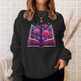 Reading Lover Librarian Book Lovers Flowers English Roses Sweatshirt Gifts for Her