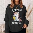 Reading Is Magical Book Lover Unicorn English Teacher Girls Sweatshirt Gifts for Her