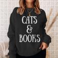 Reading Quote Cats & Books Reader Librarian Cat Mom Kitten Sweatshirt Gifts for Her Reading Quote Cats & Books Reader Librarian Cat Mom Kitten Sweatshirt Gifts for Her