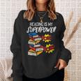 Reading Is My Superpower Book Lover Bookworm Librarian Sweatshirt Gifts for Her Reading Is My Superpower Book Lover Bookworm Librarian Sweatshirt Gifts for Her