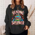 Reading Is My Superpower Bookworm Book Lover Sweatshirt Gifts for Her