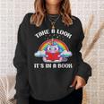 Reading Unicorn Take A Look It's In A Book Retro Rainbow Sweatshirt Gifts for Her Reading Unicorn Take A Look It's In A Book Retro Rainbow Sweatshirt Gifts for Her