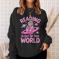 Reading Is Out Of This World Astronaut Reading Book Space Sweatshirt Gifts for Her
