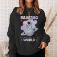 Reading Is Out Of This World Astronaut Space Book Lover Sweatshirt Gifts for Her
