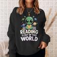Reading Is Out Of This World Space Book Lover Bookworm Sweatshirt Gifts for Her