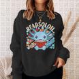 Readsolotl Axolotl Axolotl Lover Kawaii Reading Book Sweatshirt Gifts for Her
