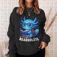 Readsolotl Blue Kawaii Axolotl Book Lover Reading Sweatshirt Gifts for Her Readsolotl Blue Kawaii Axolotl Book Lover Reading Sweatshirt Gifts for Her