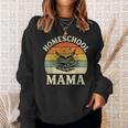Retro Floral Homeschool Mama Wildflower Book Stack Aesthetic Sweatshirt Gifts for Her