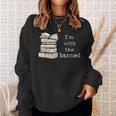 Retro I'm With The Banned Books Sweatshirt Gifts for Her
