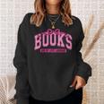 Retro Pink Coquette Bow Valentine Book Lover Varsity Sweatshirt Gifts for Her