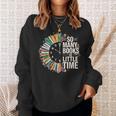 Retro So Many Books Little Time Book Clock Reading Sweatshirt Gifts for Her Retro So Many Books Little Time Book Clock Reading Sweatshirt Gifts for Her