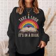 Retro Vintage Rainbow Take a Look It’s In a Book Reading Sweatshirt Gifts for Her Retro Vintage Rainbow Take a Look It’s In a Book Reading Sweatshirt Gifts for Her