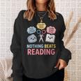 Rock Paper Scissors Nothing Beats Reading Book Lover Sweatshirt Gifts for Her
