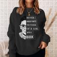 Ruth Bader Ginsburg Shirt Girl With A Book Political Resist Sweatshirt Gifts for Her