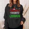 Santa's Favorite Librarian Cute Book Lover Christmas Sweatshirt Gifts for Her Santa's Favorite Librarian Cute Book Lover Christmas Sweatshirt Gifts for Her