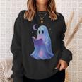 Scary Reading Book Lovers Halloween Costume Pastel Ghost Sweatshirt Gifts for Her