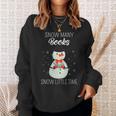 Snow Many Books Snow Little Time Christmas Bookworm Snowman Sweatshirt Gifts for Her Snow Many Books Snow Little Time Christmas Bookworm Snowman Sweatshirt Gifts for Her
