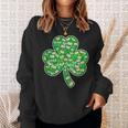 St Patricks Day Bookworm Shamrock Book Lover Sweatshirt Gifts for Her